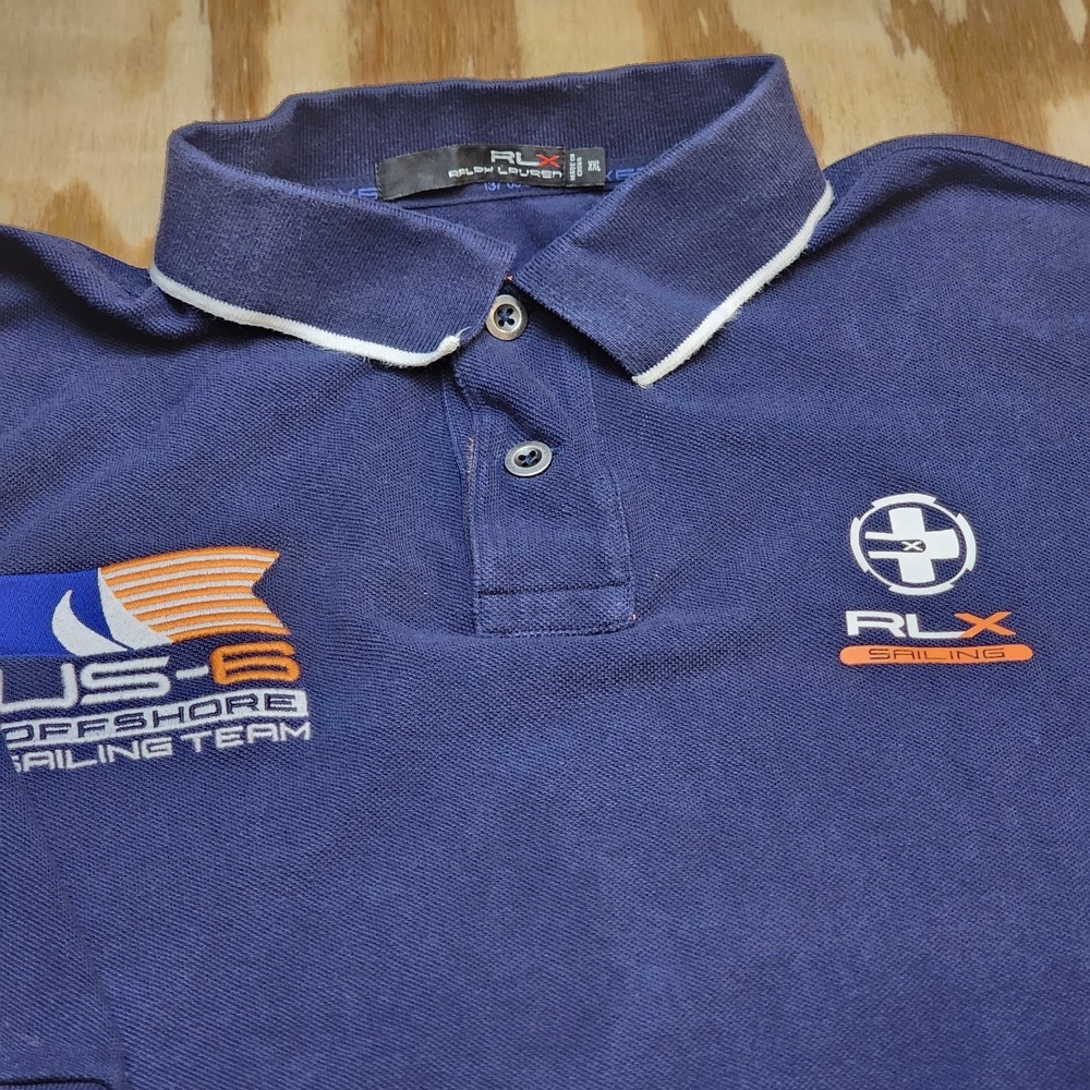 Ralph Lauren RLX Polo Shirt Size XXL Offshore Racing Sailing Pony US-6 Team - Picture 2 of 6
